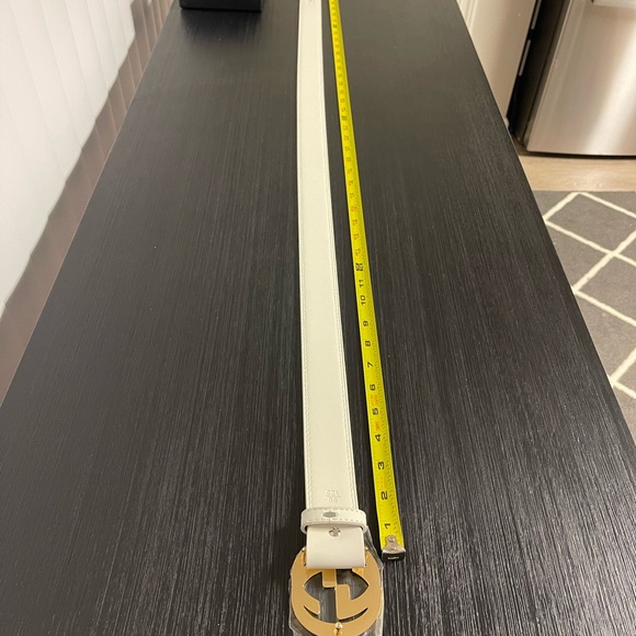 Green Red and White striped Belt with Gold Logo 42-44 men - Picture 7 of 9